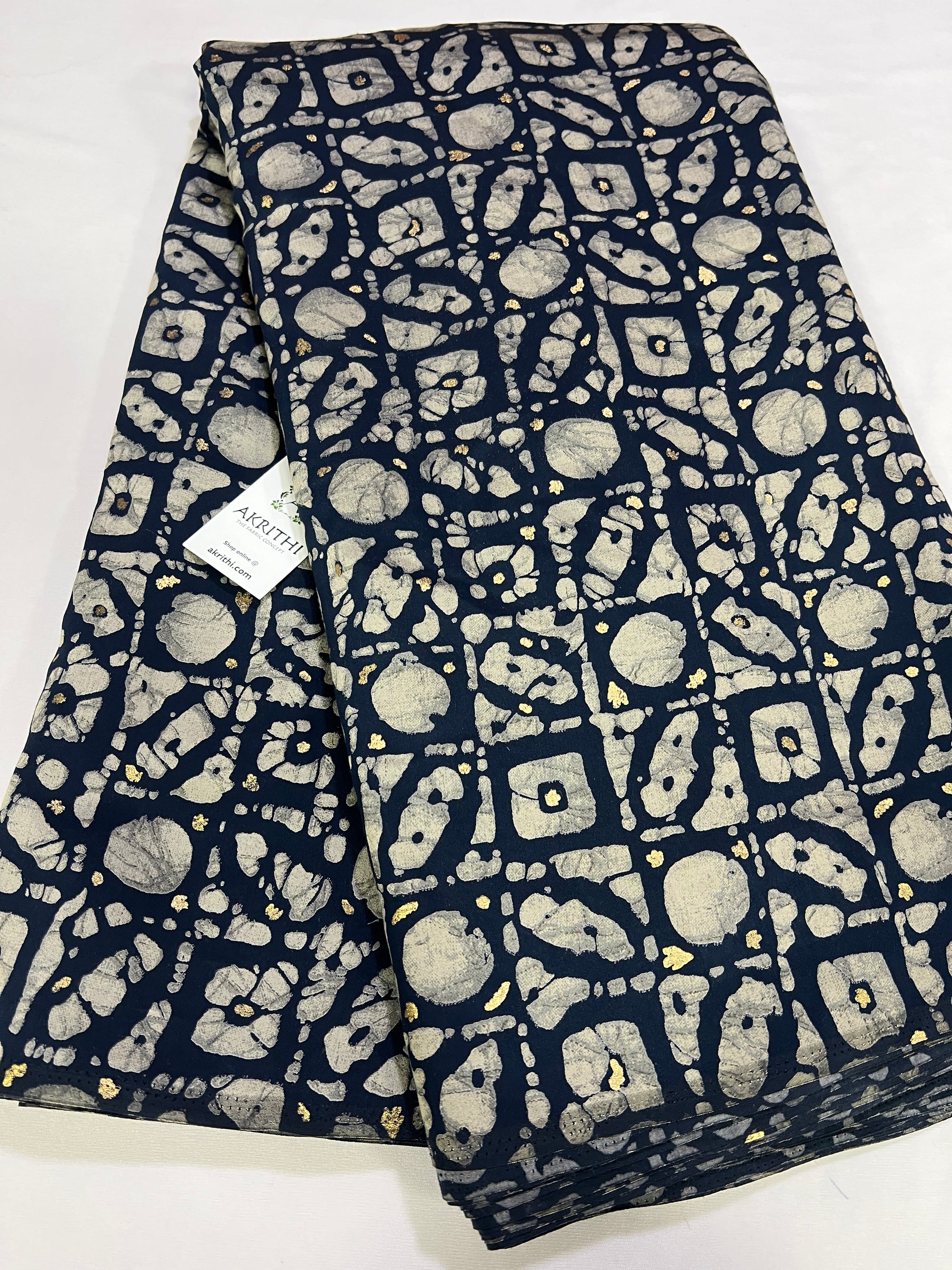 Printed silk fabric