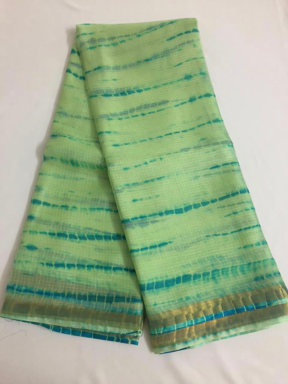 Tie and dye pure kota silk saree