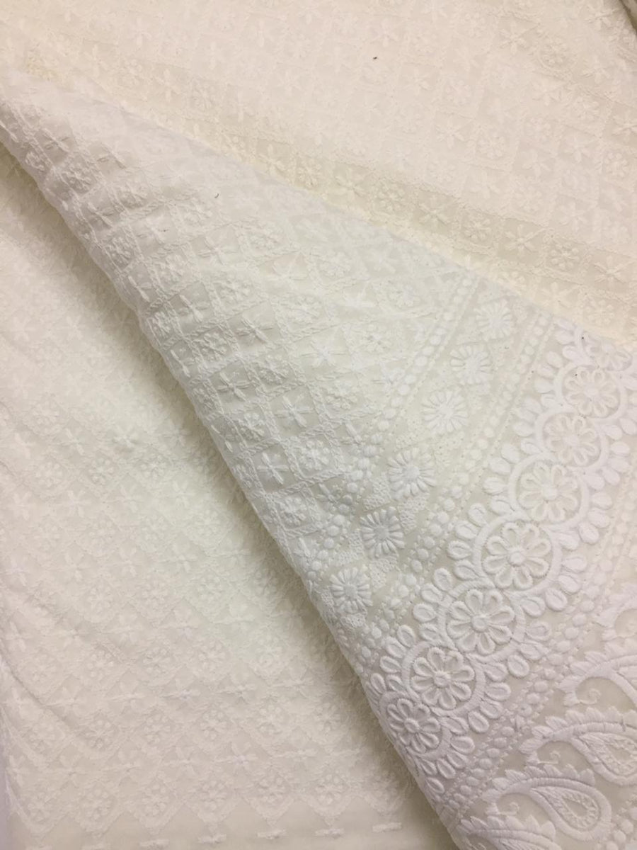 Chikankari hakoba cotton fabric
