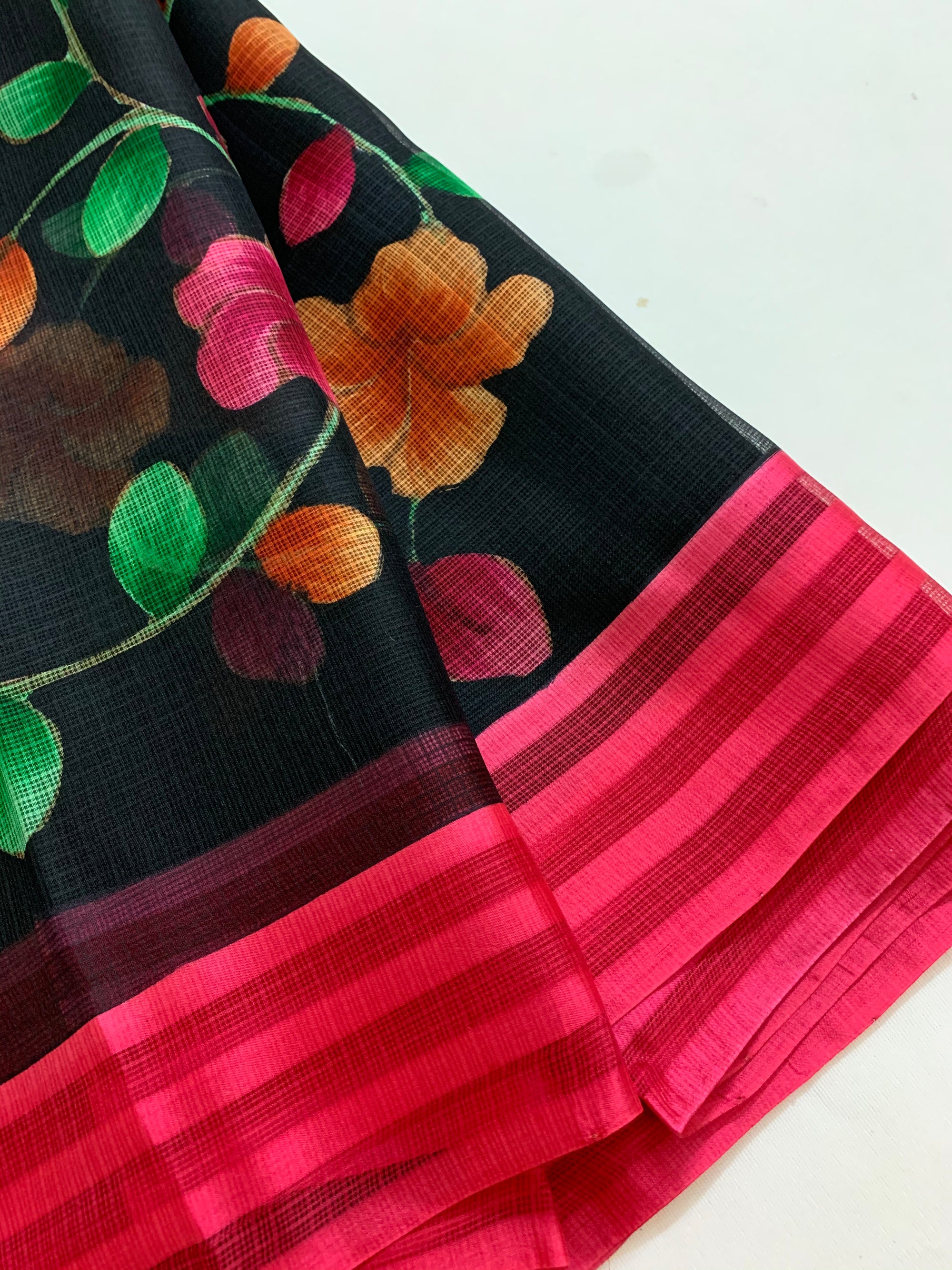 Pure kota silk hand painted saree