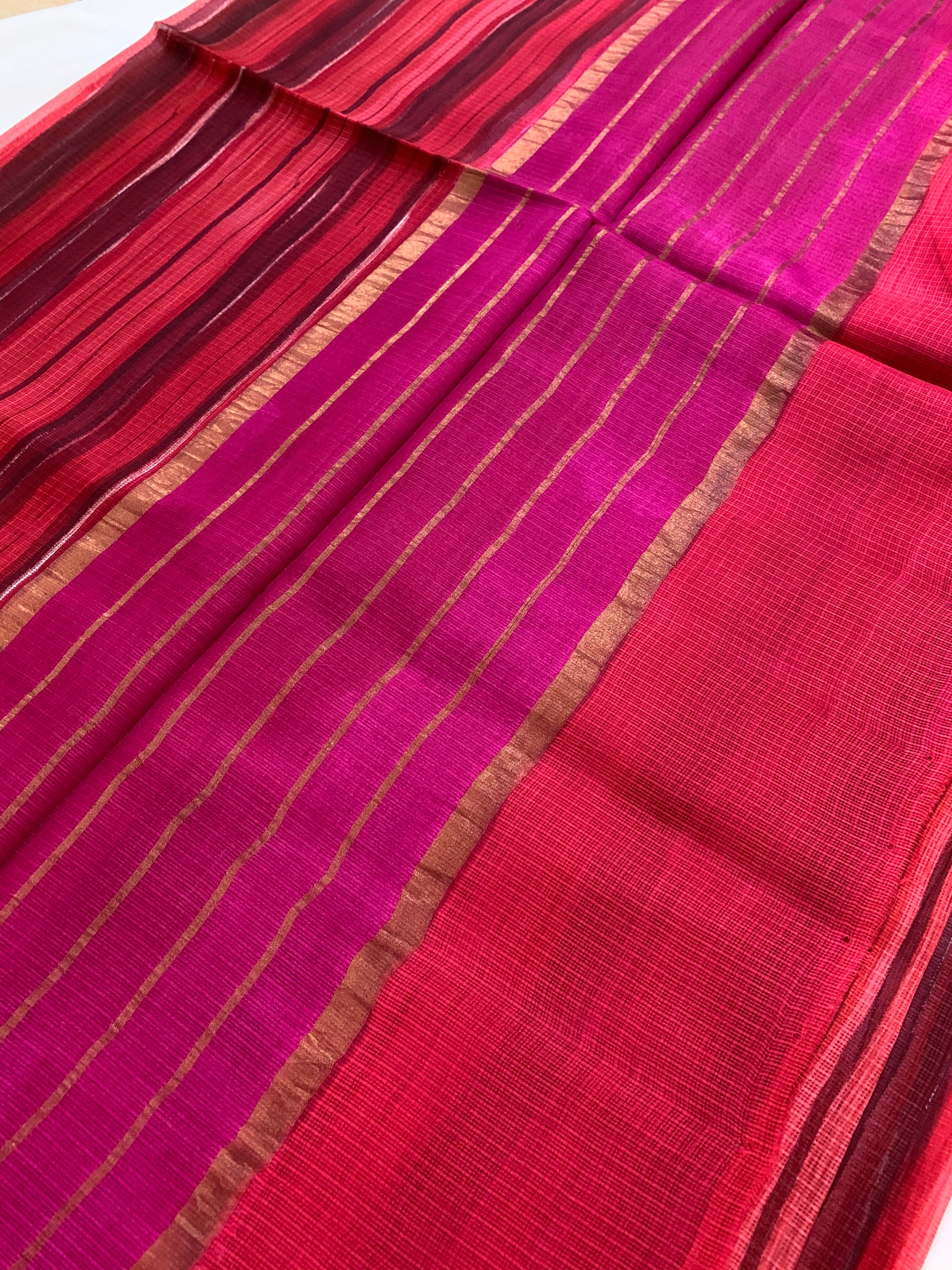 Pure kota silk hand brushed saree