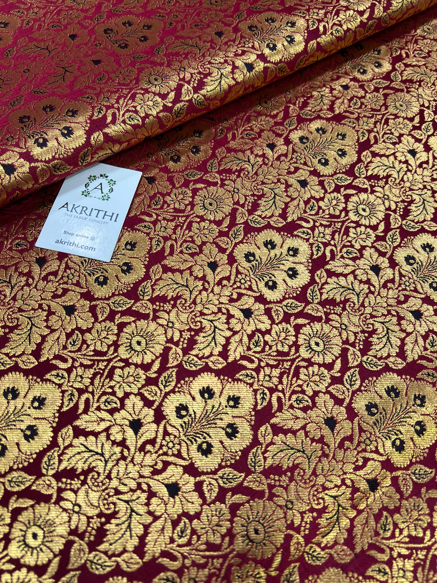 Handloom Banarasi brocade fabric