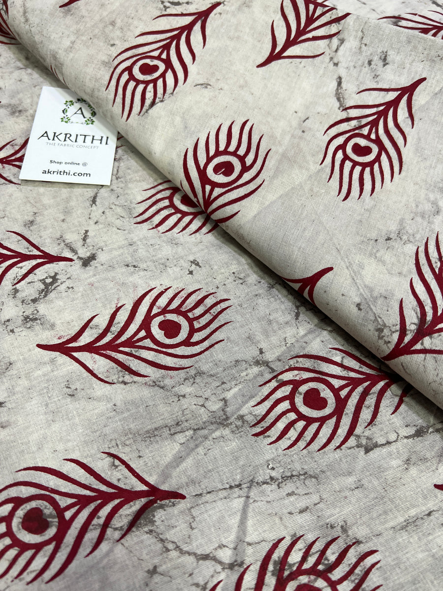 Dabu printed pure cotton fabric