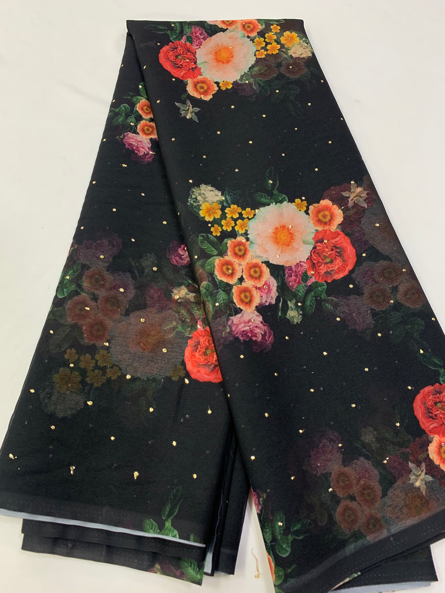 Floral Printed georgette fabric