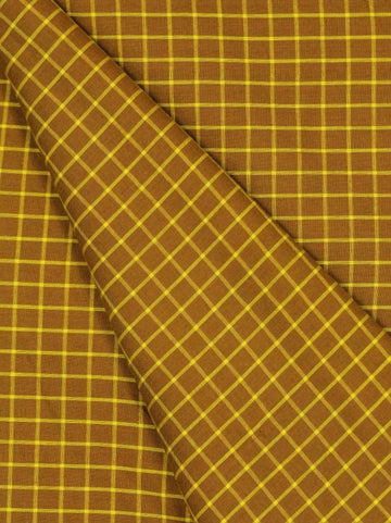 Checkered mercerised cotton fabric