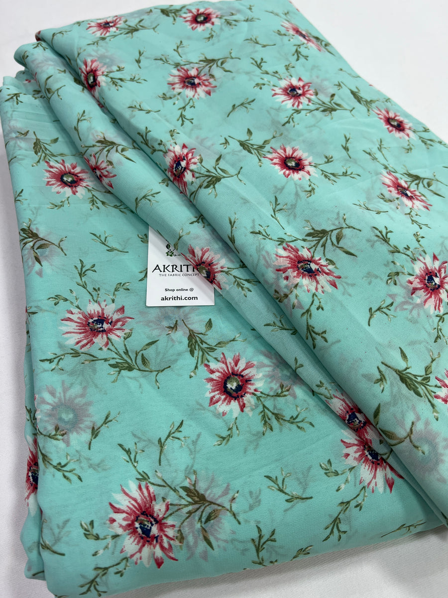 Floral printed georgette fabric 56 inches width