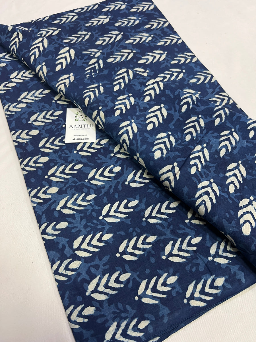 Indigo pure cotton fabric