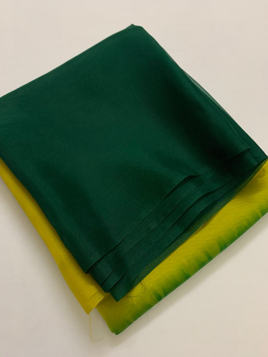 PURE SILK ORGANZA DOUBLE SHADED SAREE 40 GRAMS