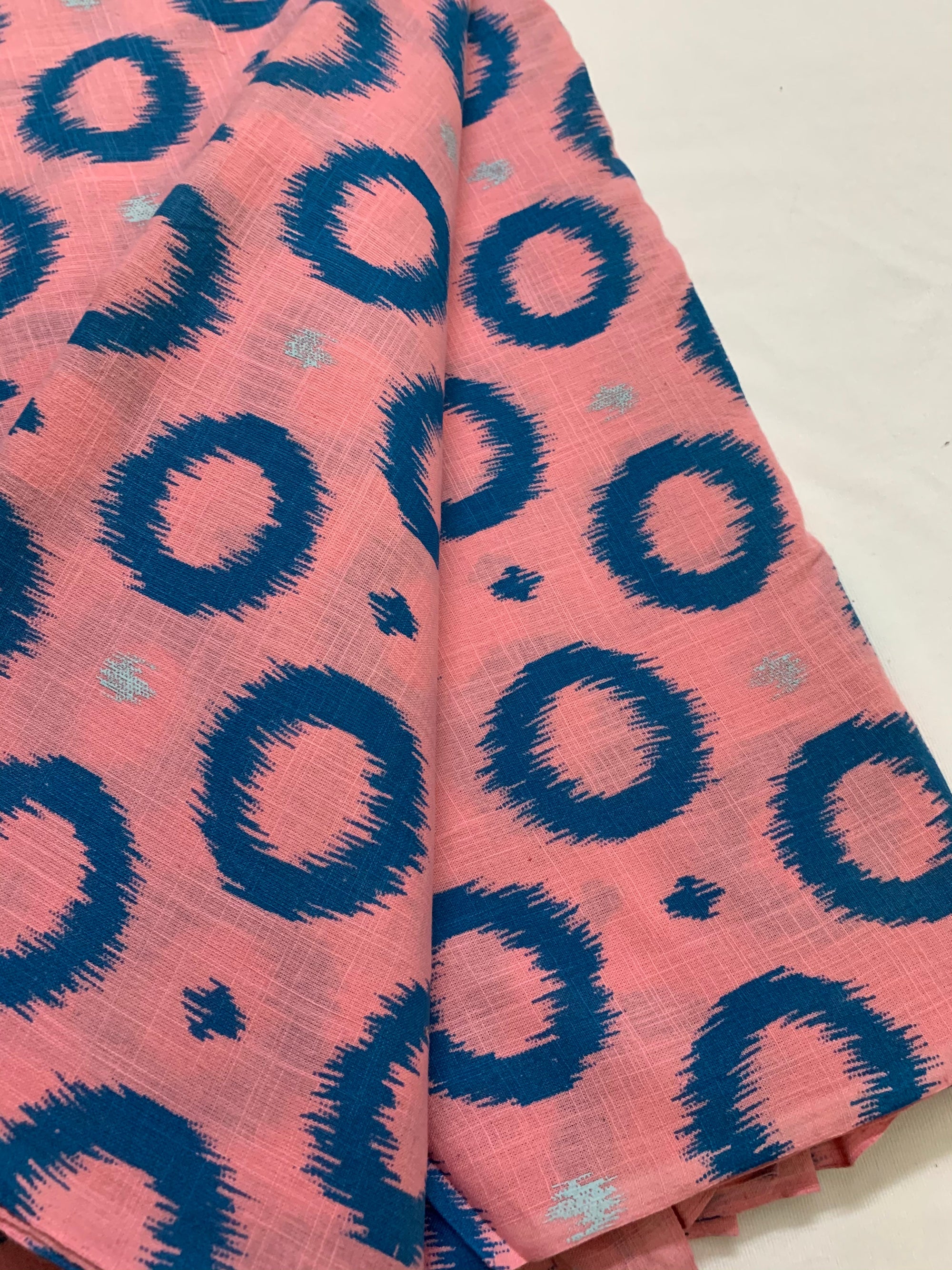 Printed pure slub cotton fabric