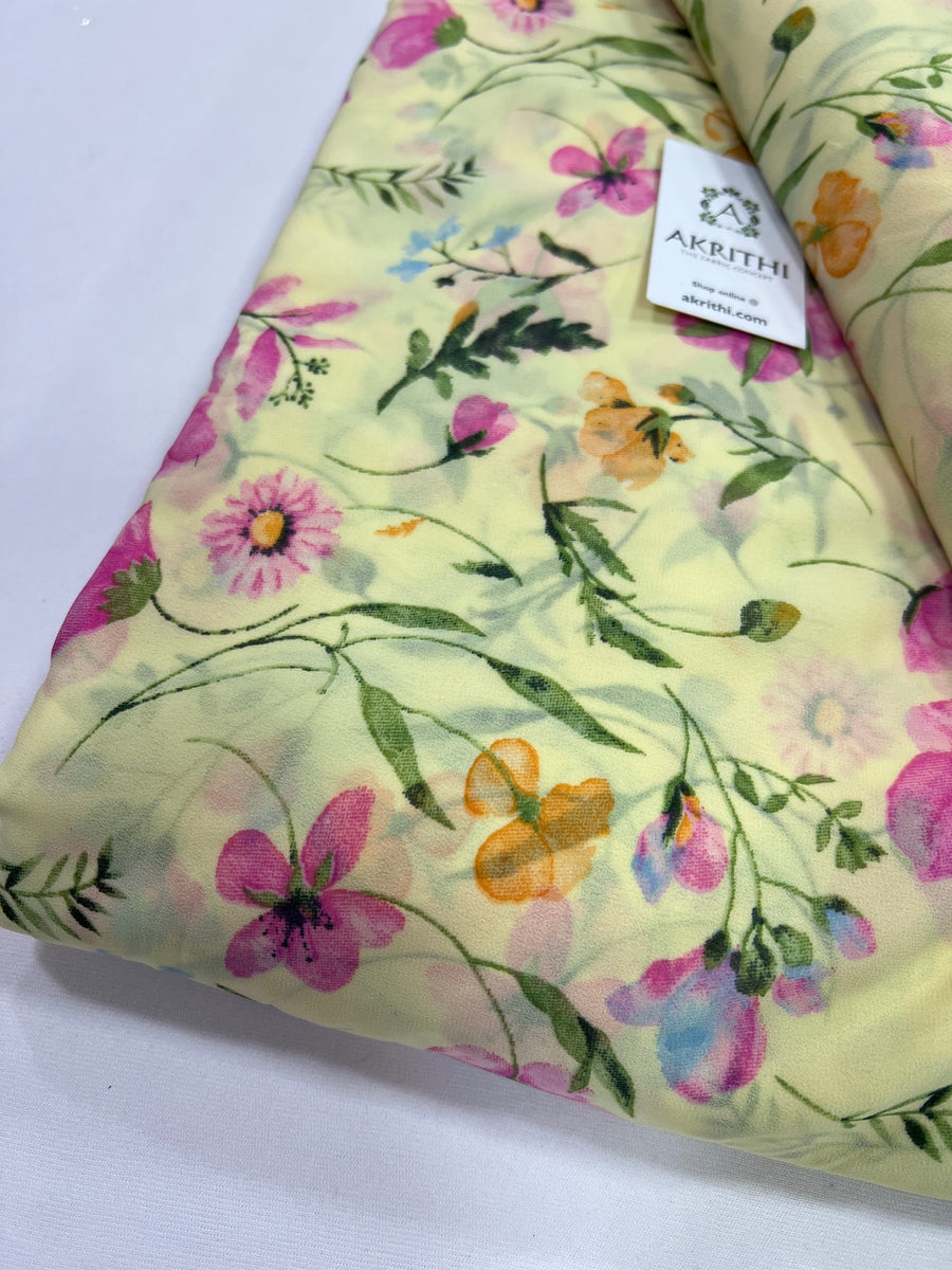 Floral printed georgette fabric 56 inches width