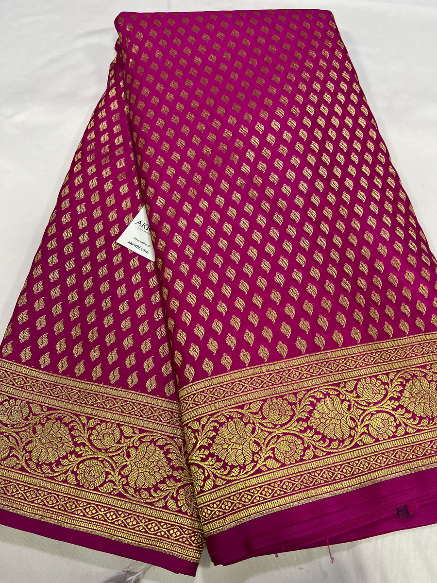 Banarasi satin brocade fabric