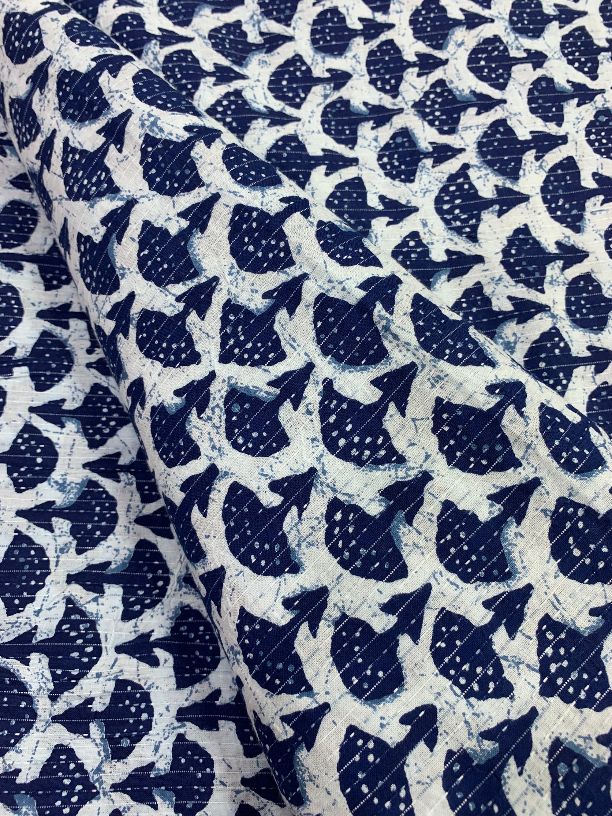 Kantha Printed pure cotton fabric