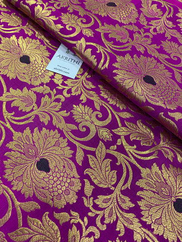 Handloom Banarasi brocade fabric