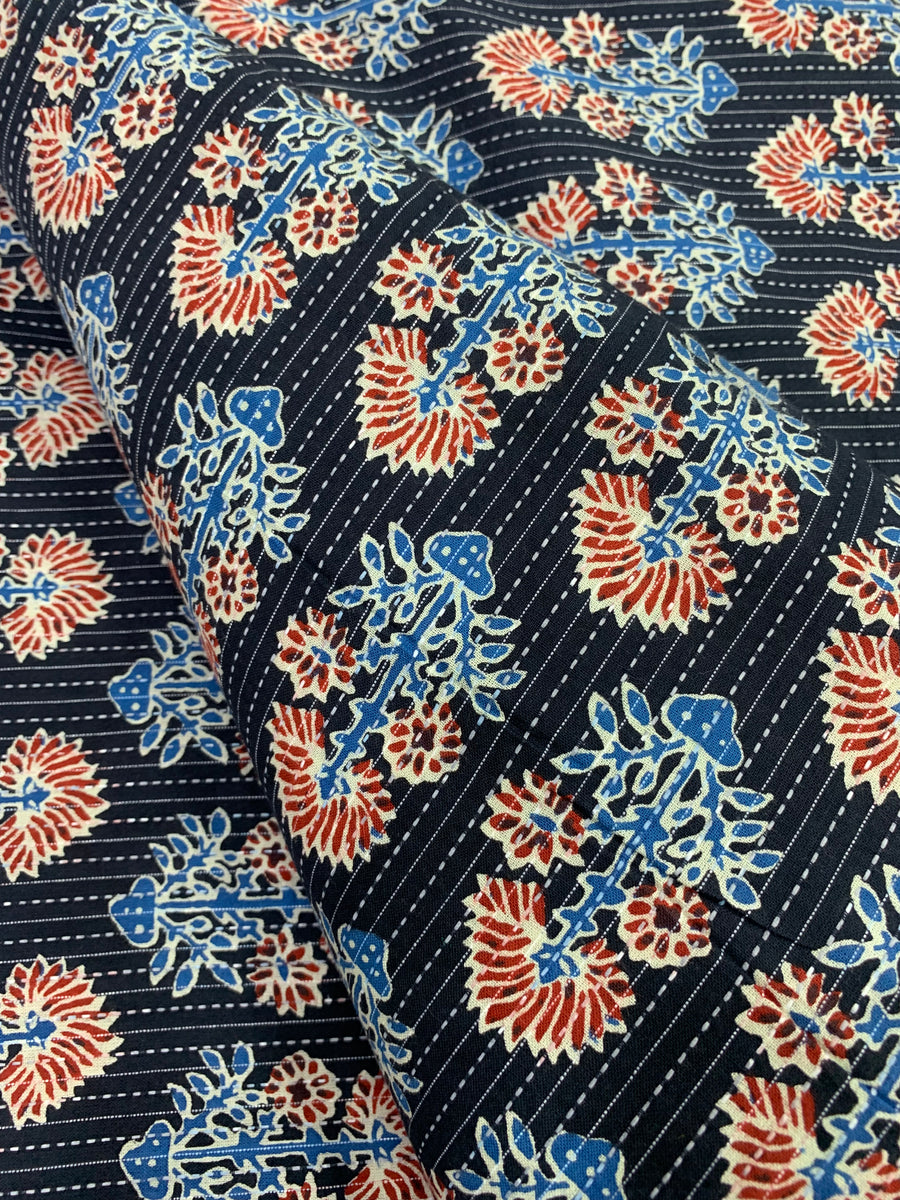 Kantha Printed pure cotton fabric