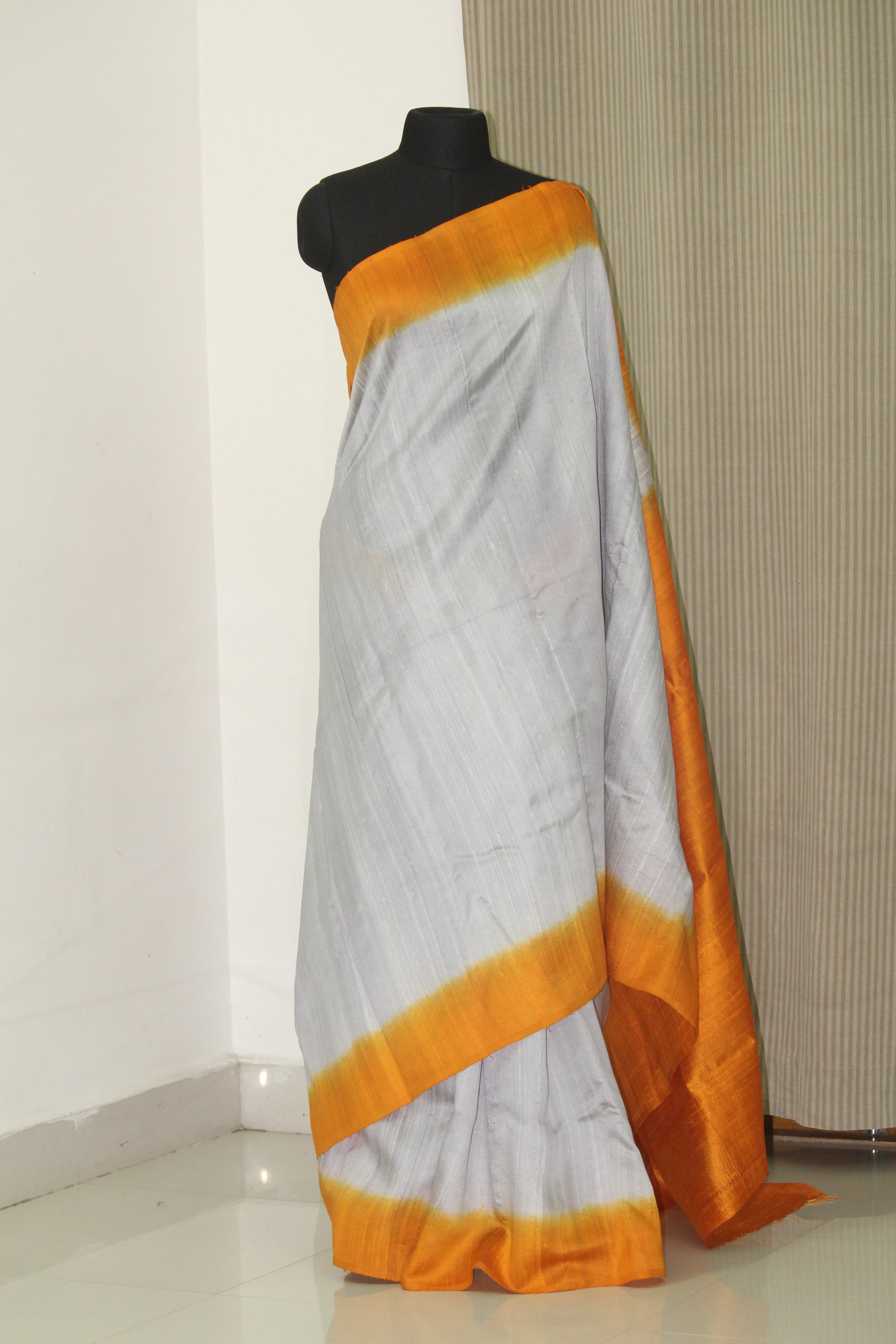 Pure dupion raw silk saree