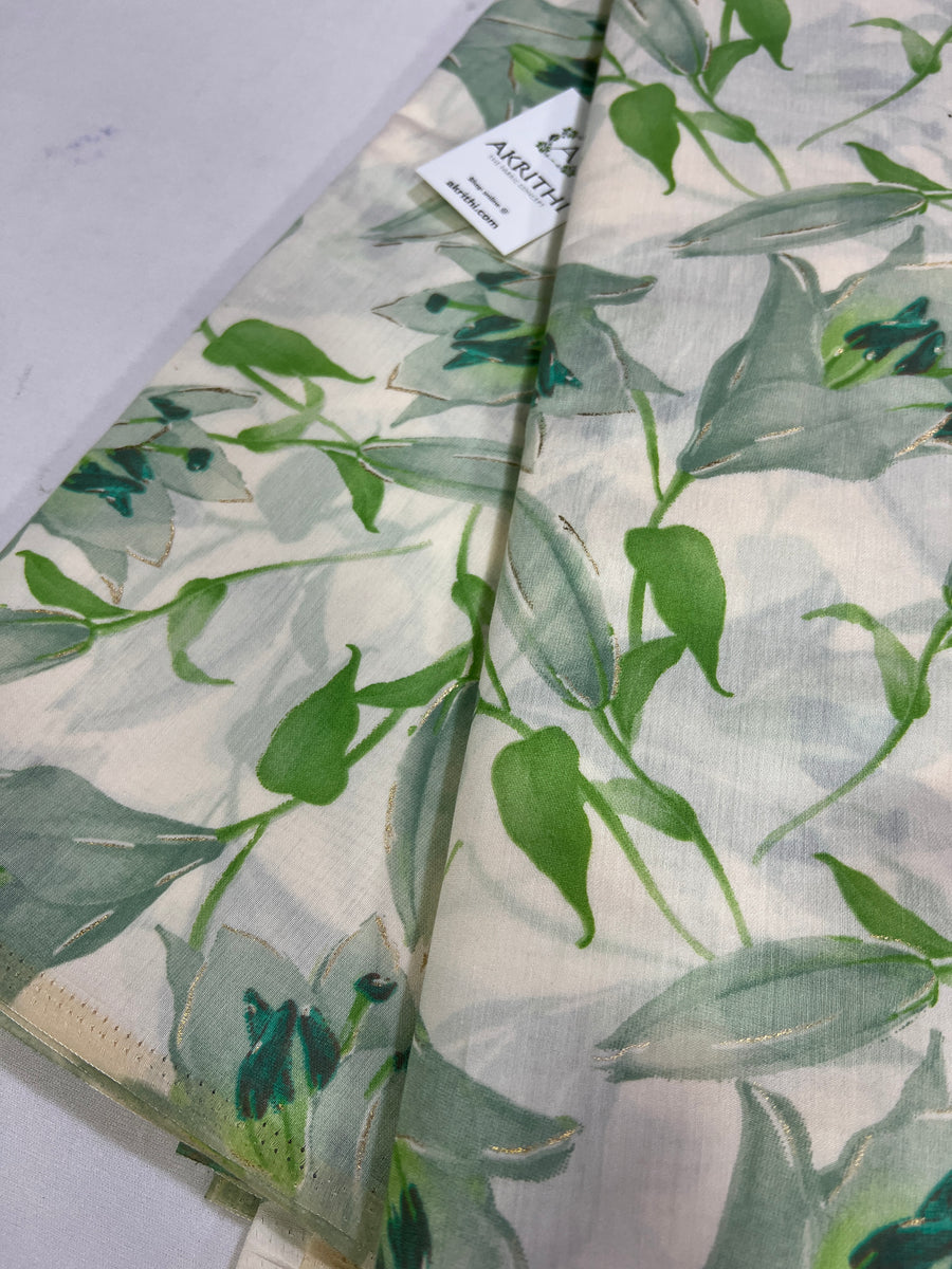 Printed silk fabric