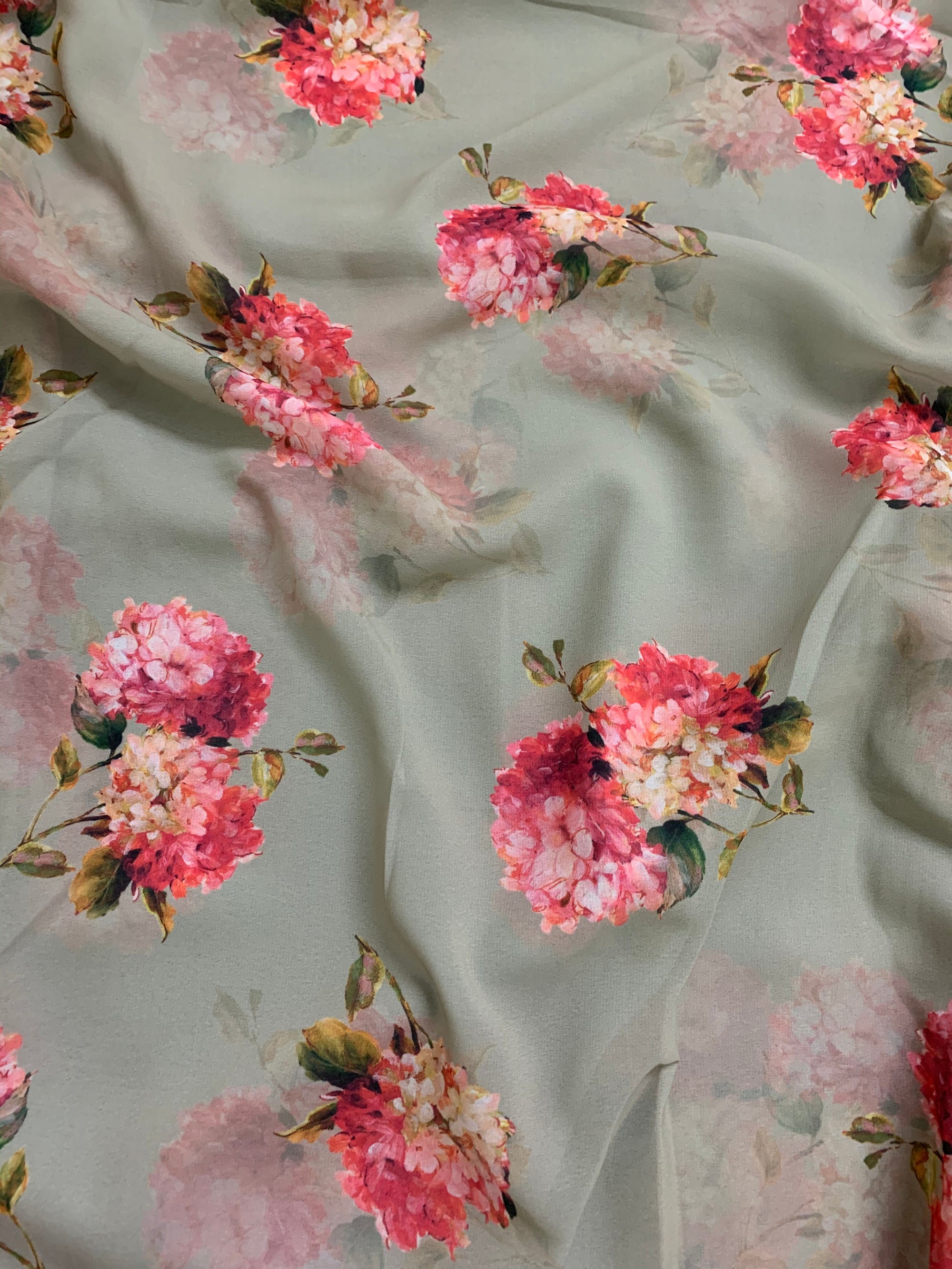 Digital floral Printed georgette fabric