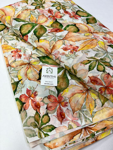 Digital floral printed georgette fabric 90 cms cut