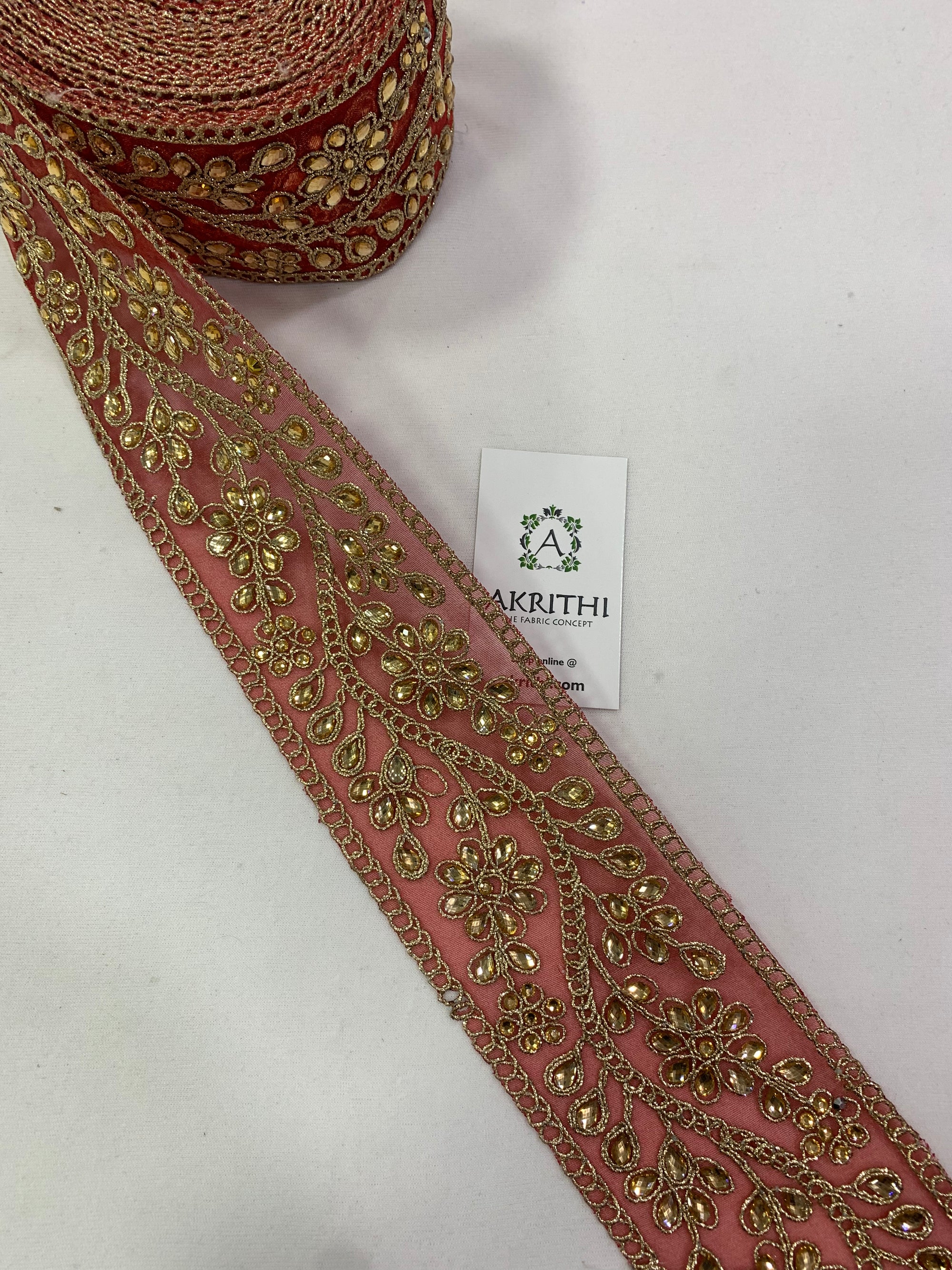 Embroidered lace 9 metres roll