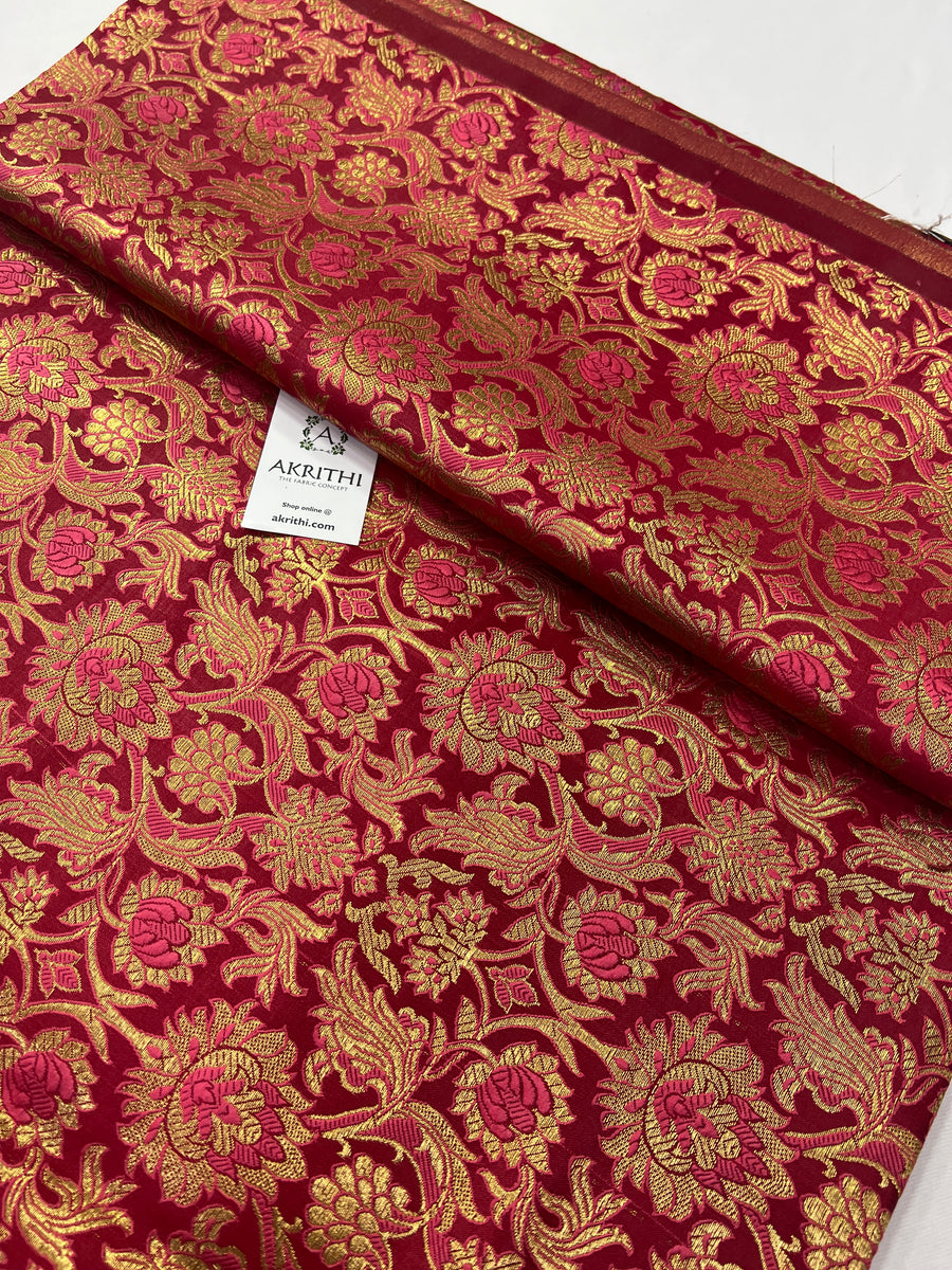 Handloom Banarasi brocade fabric
