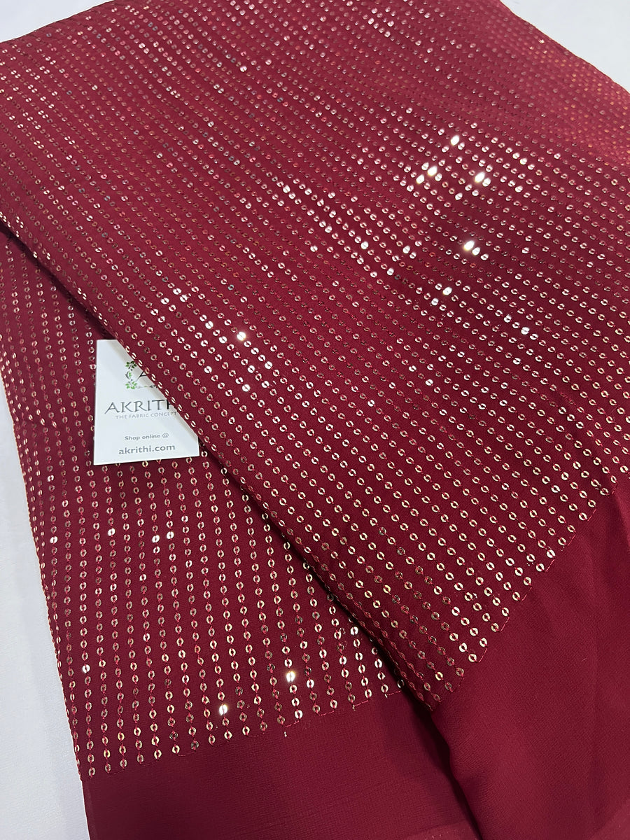 Sequins on Georgette fabric
