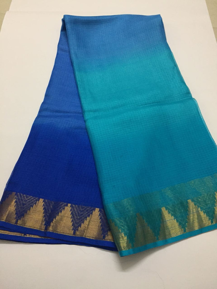 Pure kota silk saree with temple border