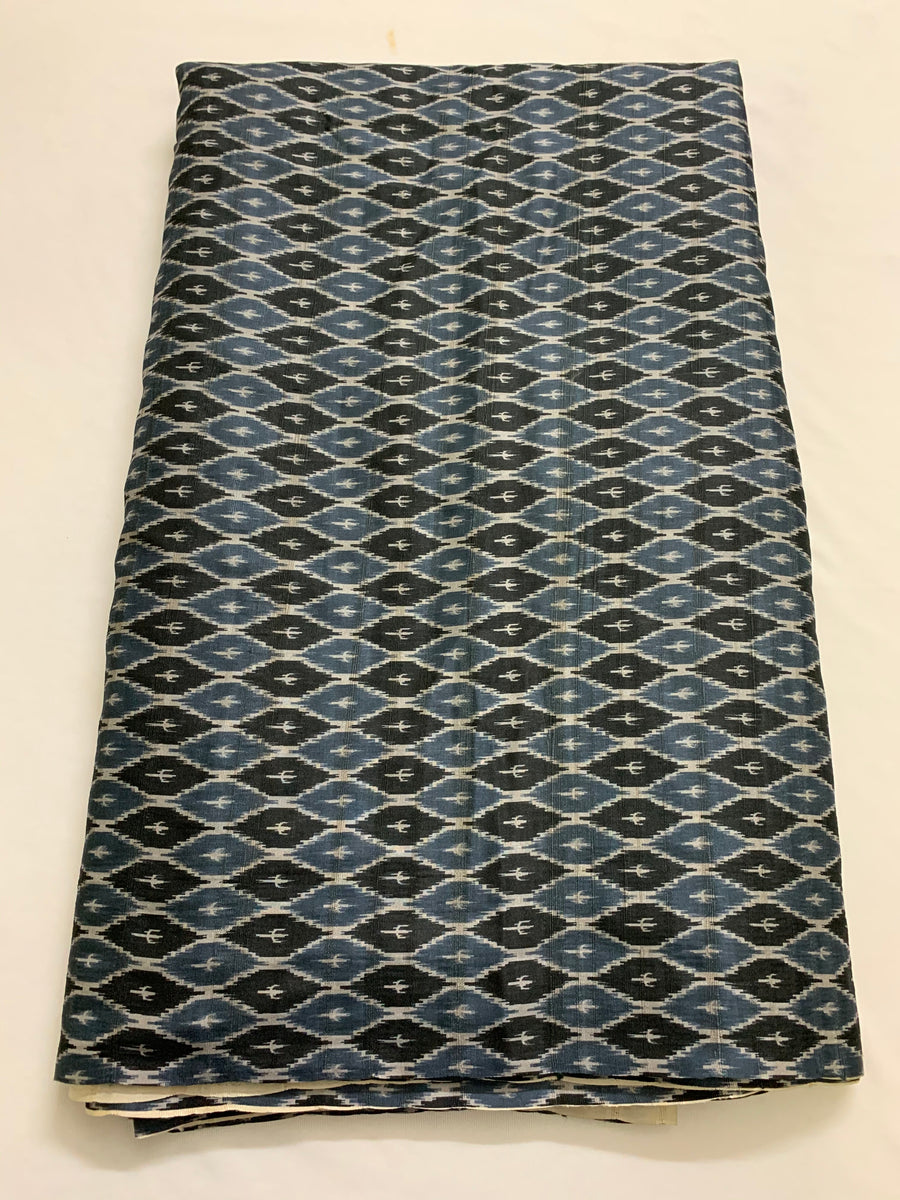 Ikat Printed semi silk fabric – Akrithi