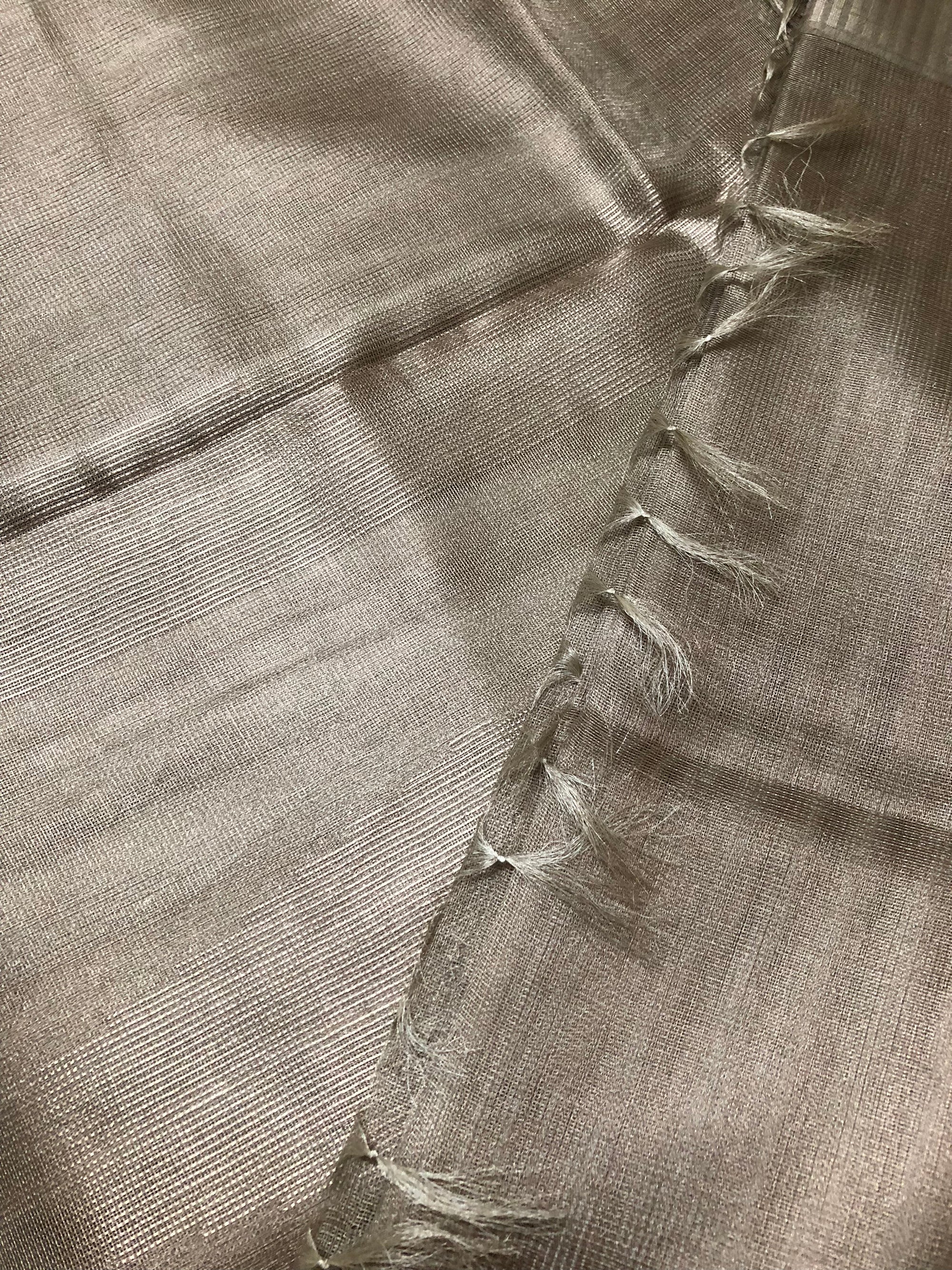 Pure silver tissue saree