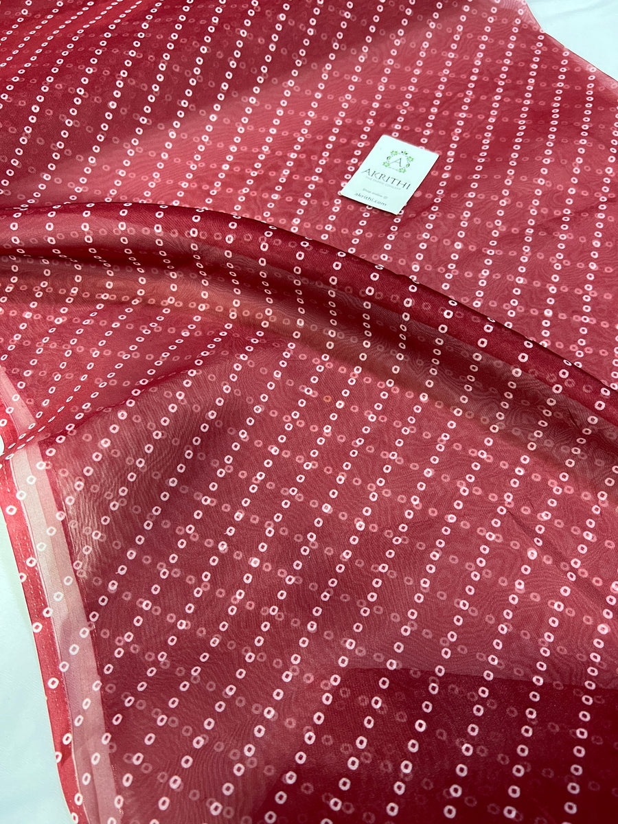 Bandhani Printed organza fabric