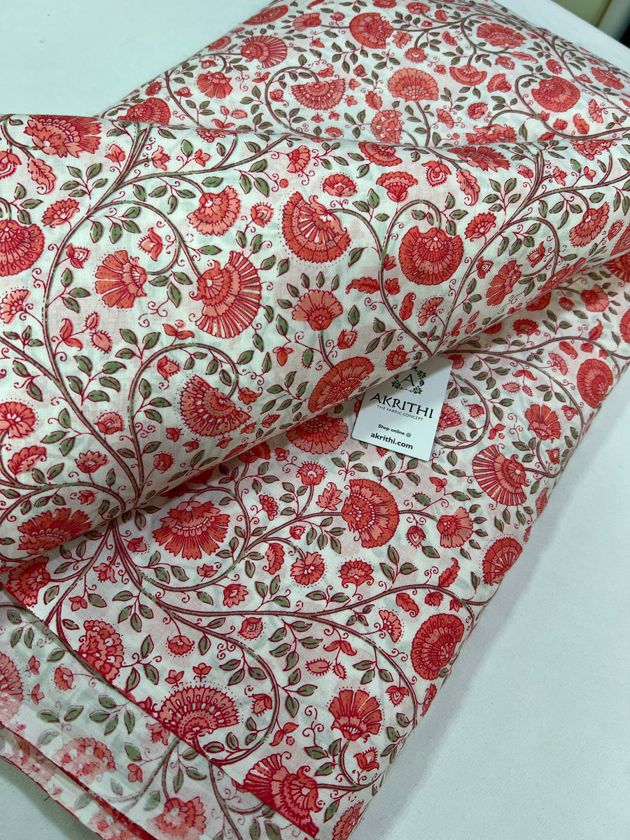 Printed pure cotton fabric