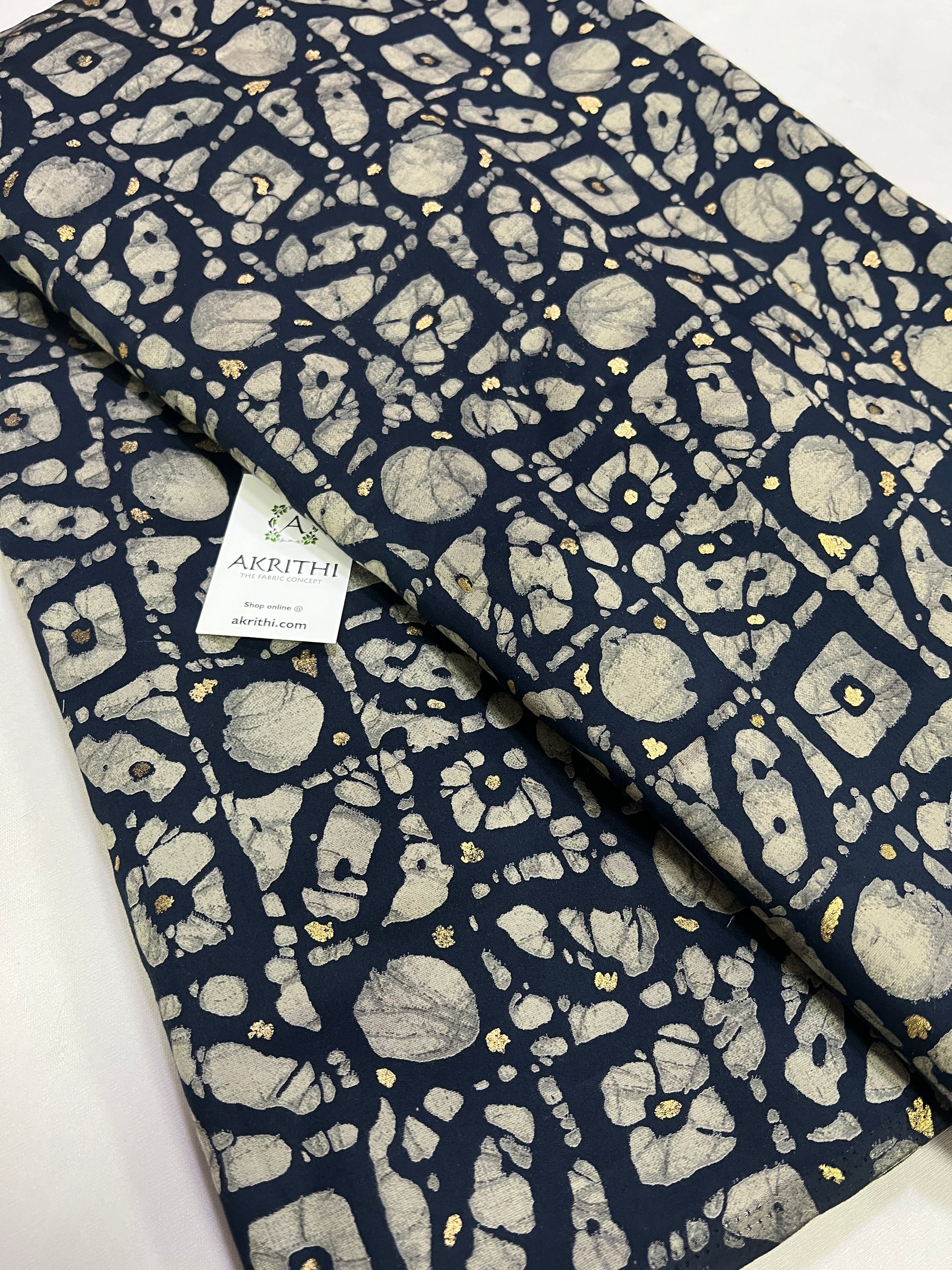 Printed silk fabric