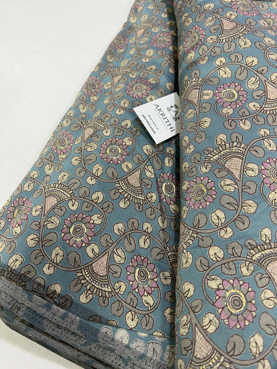 Digital printed silk fabric