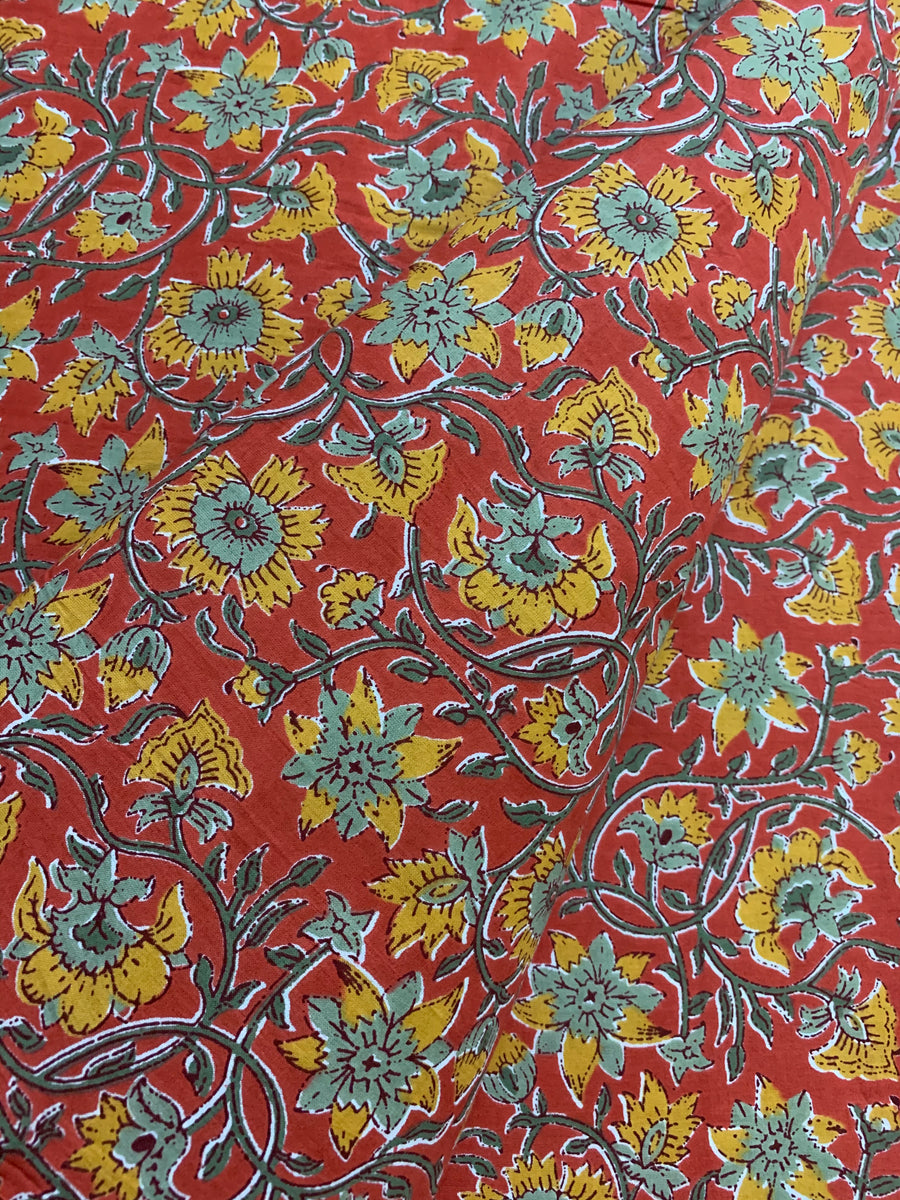 Printed pure cotton fabric