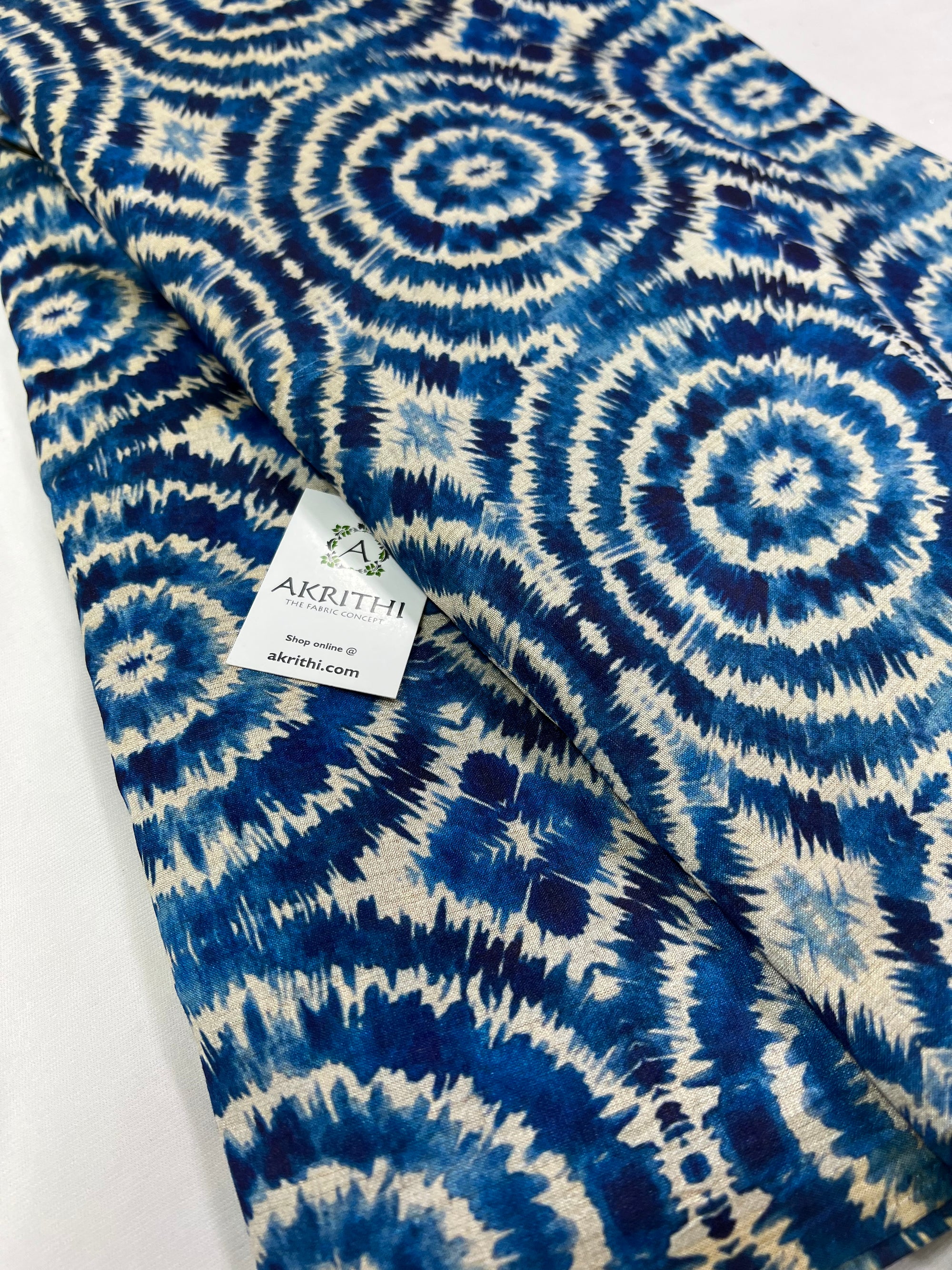 Printed silk fabric