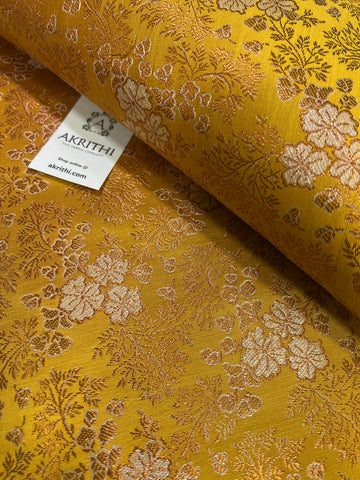 Banarasi brocade fabric with copper zari