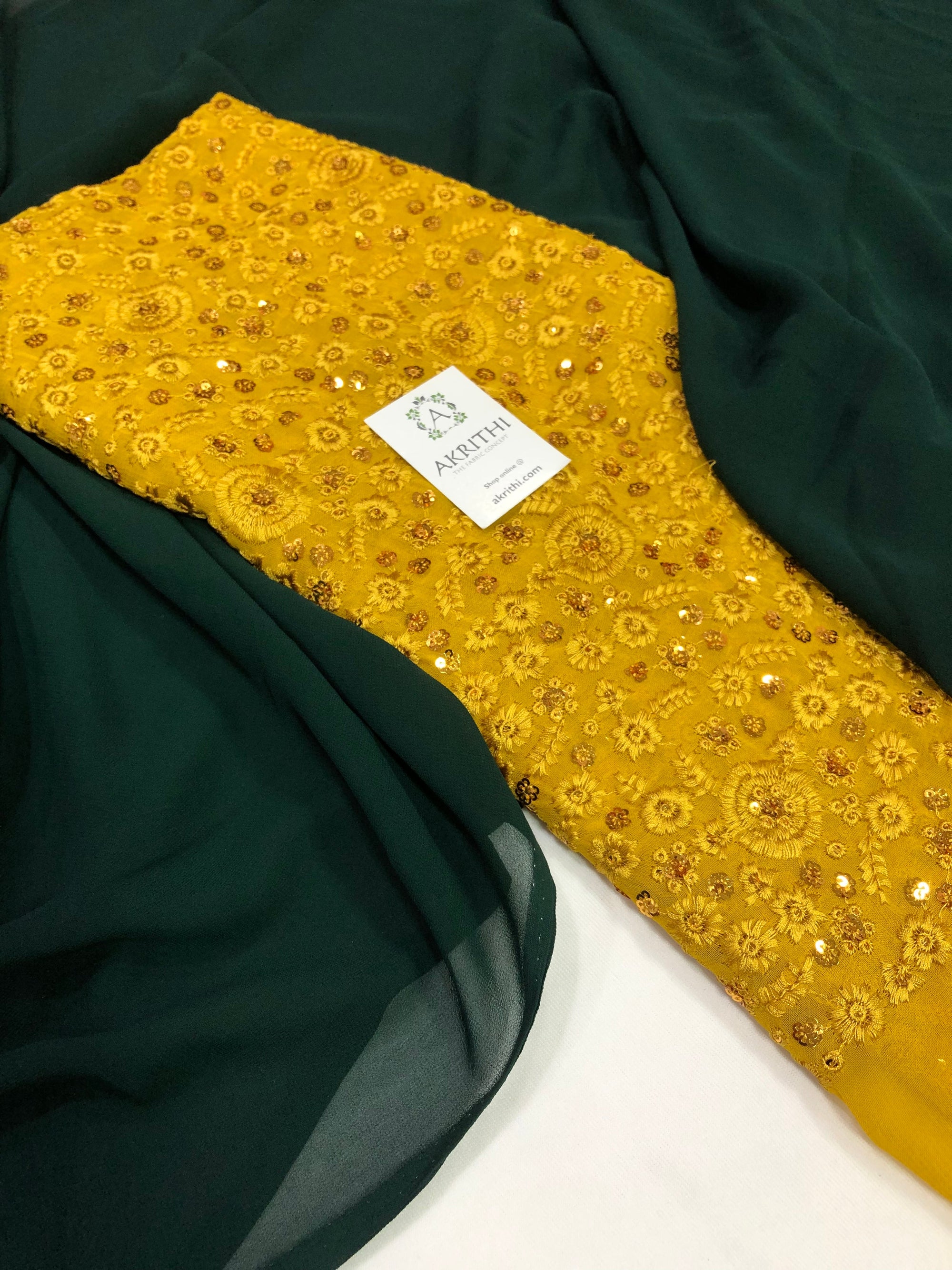 Georgette saree with georgette embroidered blouse