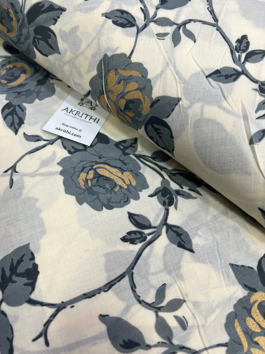 Printed pure cotton fabric