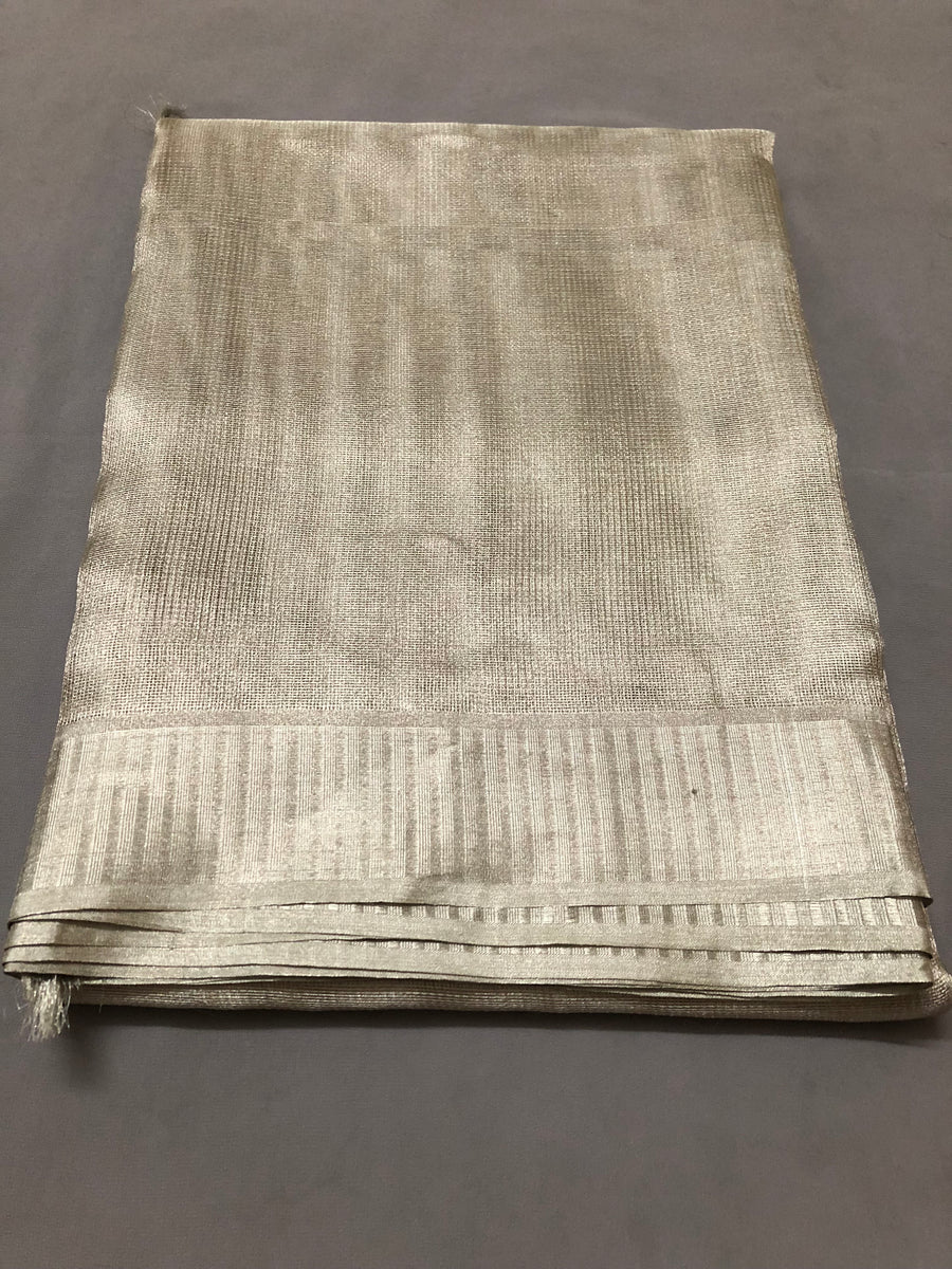 Pure silver tissue saree