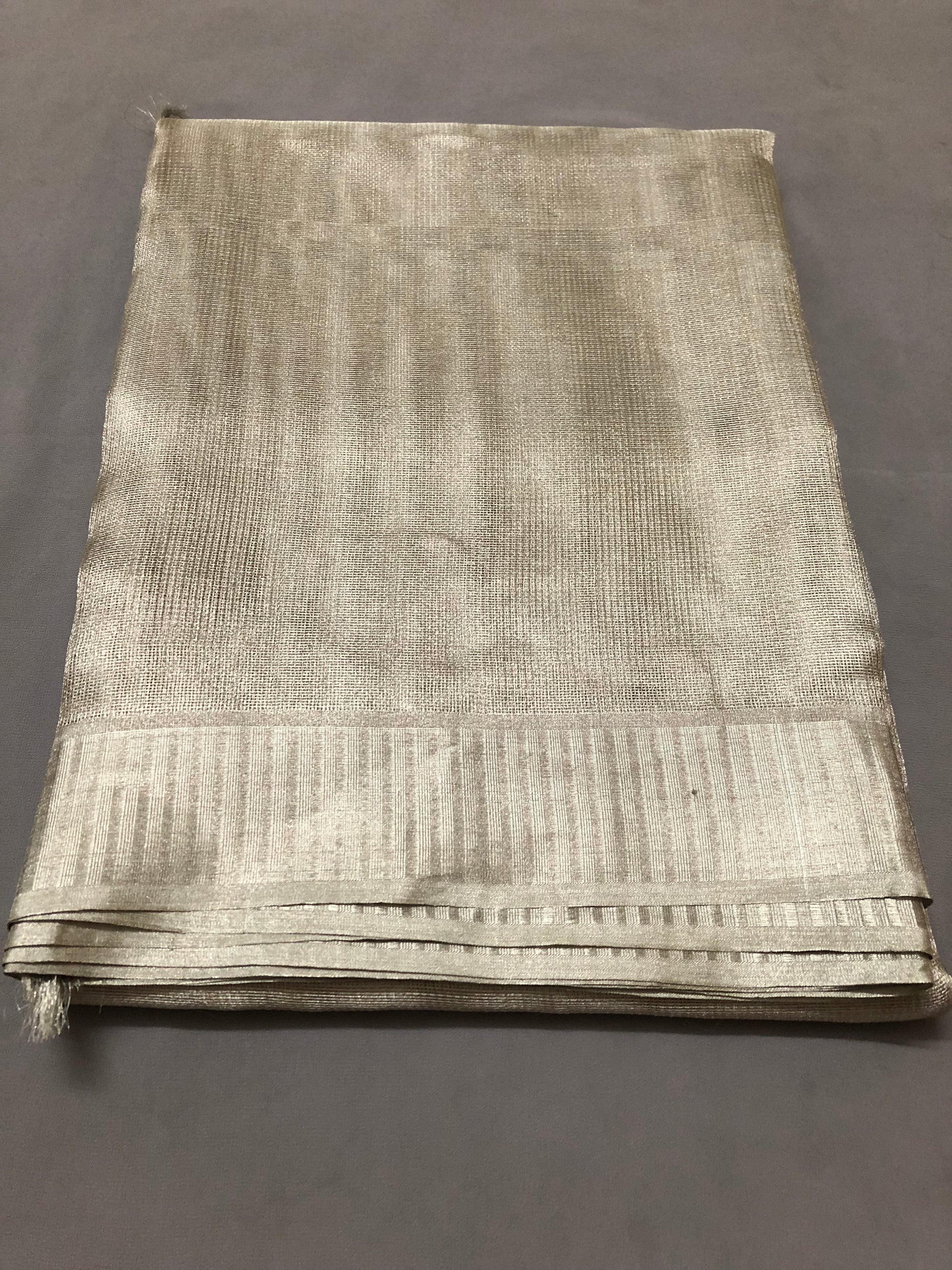 Pure silver tissue saree