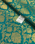 Banarasi brocade fabric blue