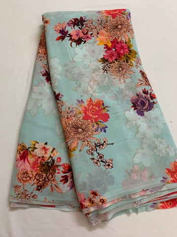 Digital floral Printed georgette fabric