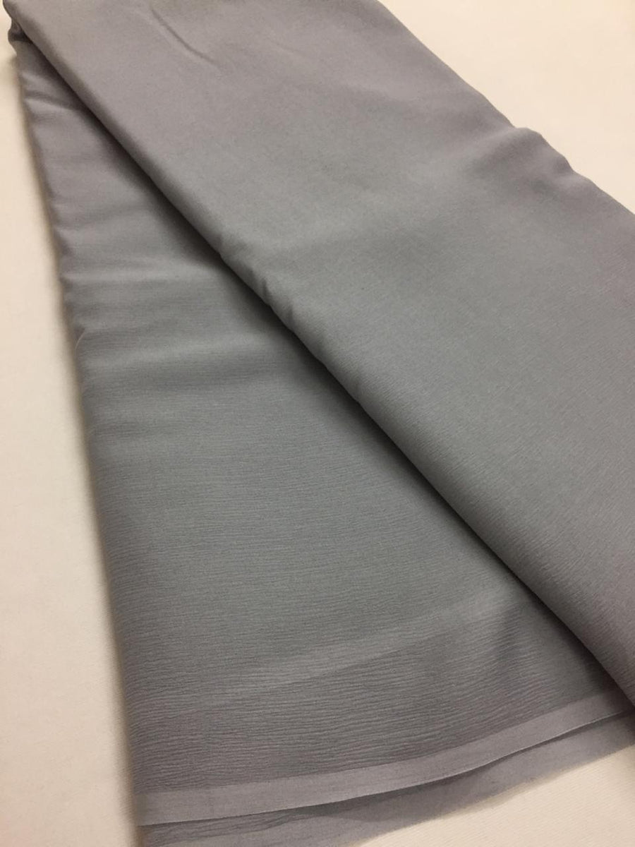 Pure silk platinum chiffon fabric