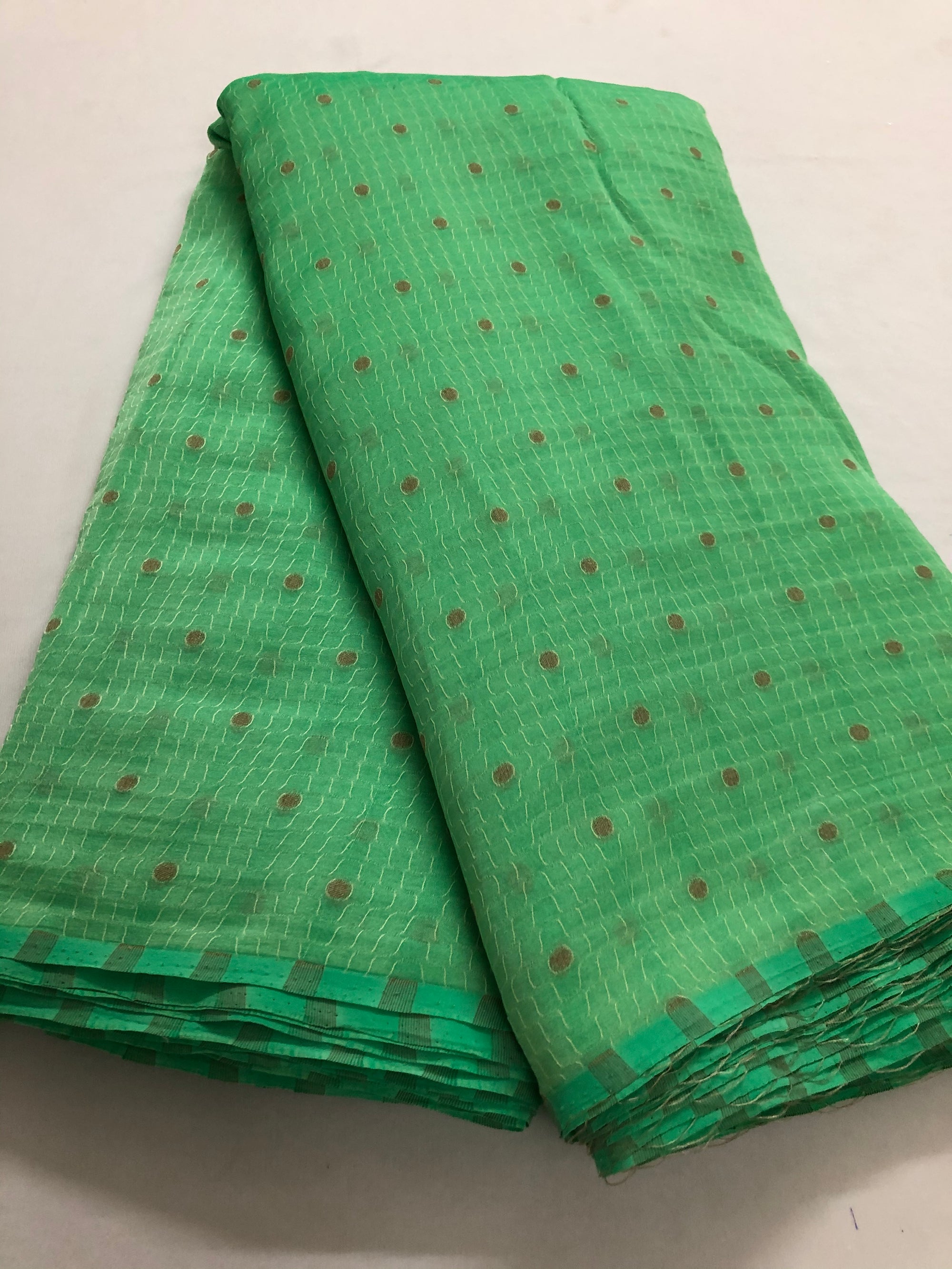 Self woven butti chiffon fabric