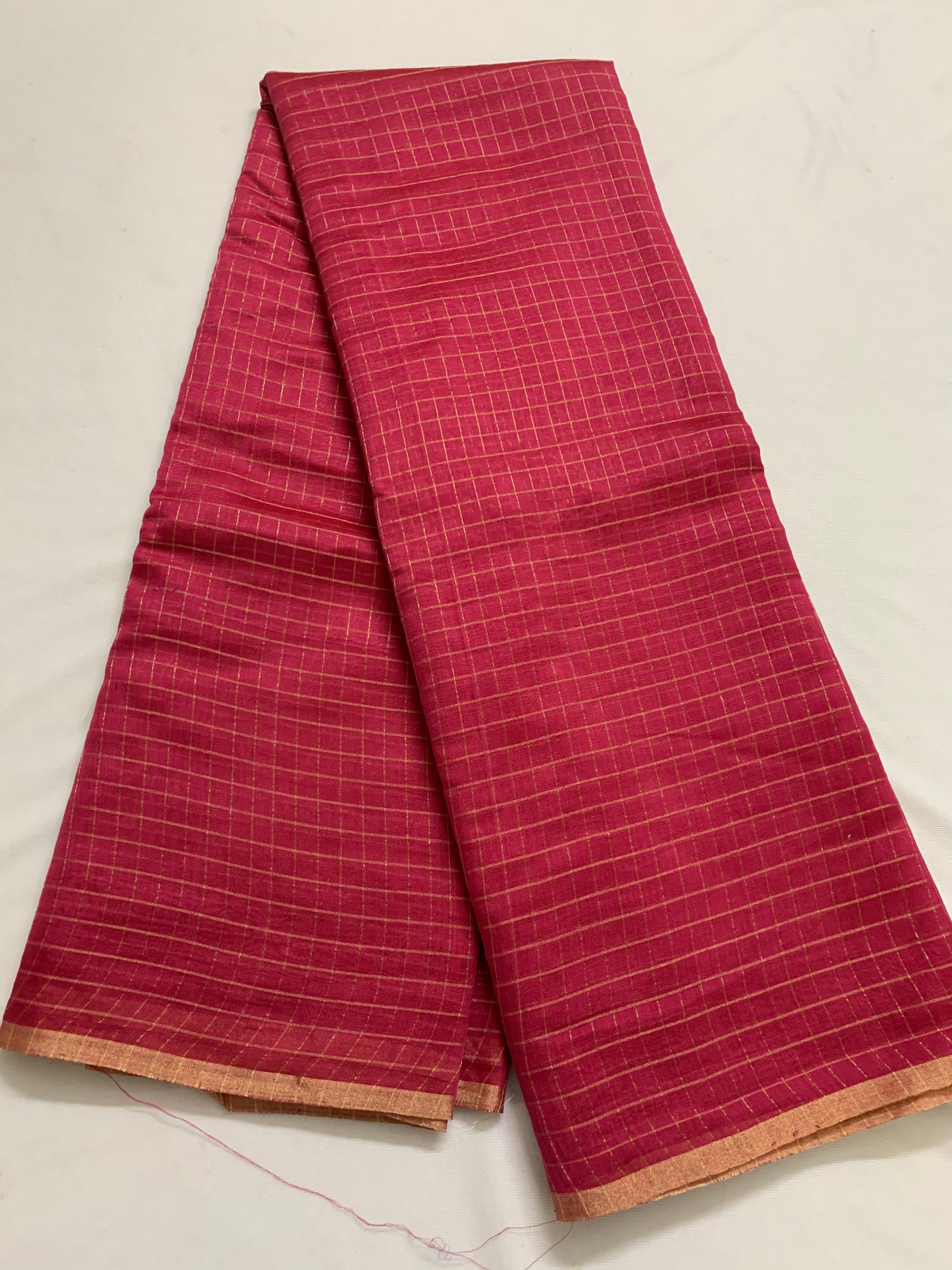 Pure chanderi checks saree