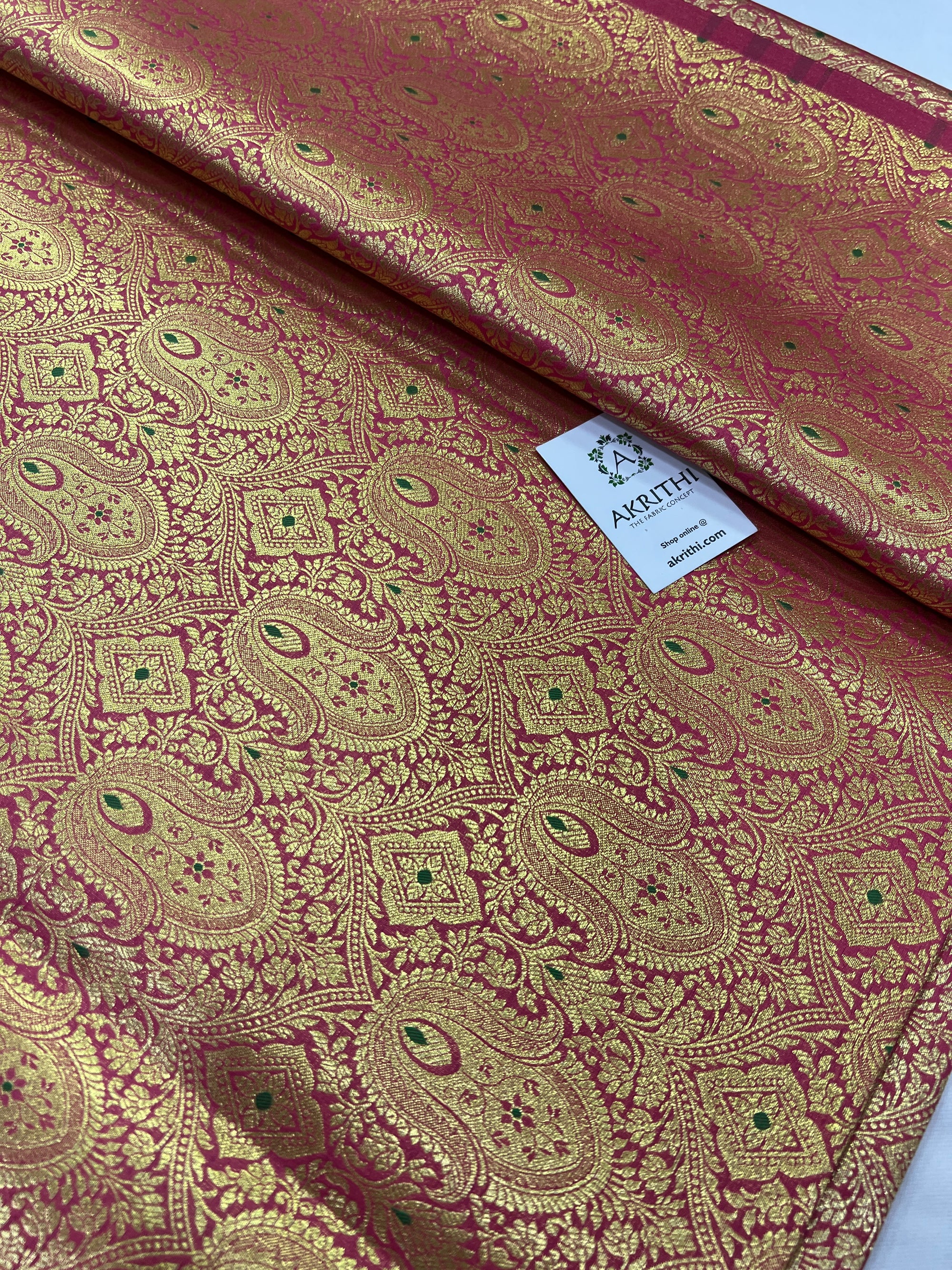 Handloom Banarasi brocade fabric