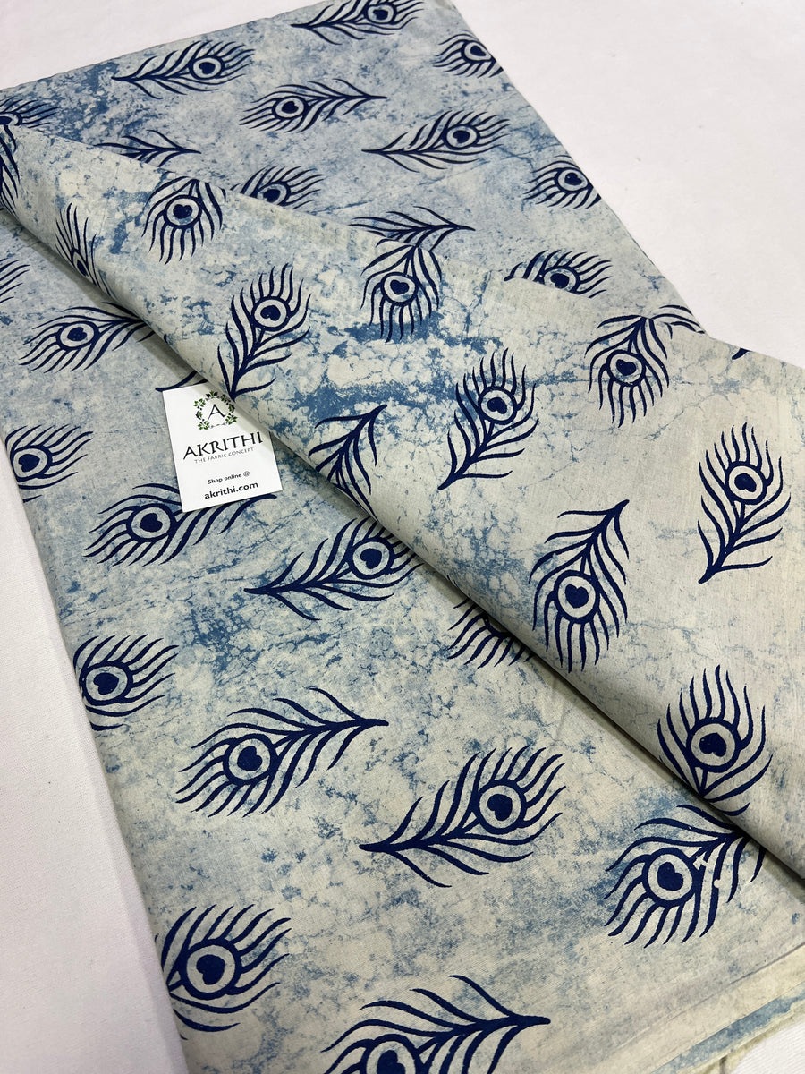 Dabu printed pure cotton fabric 80 cms cut