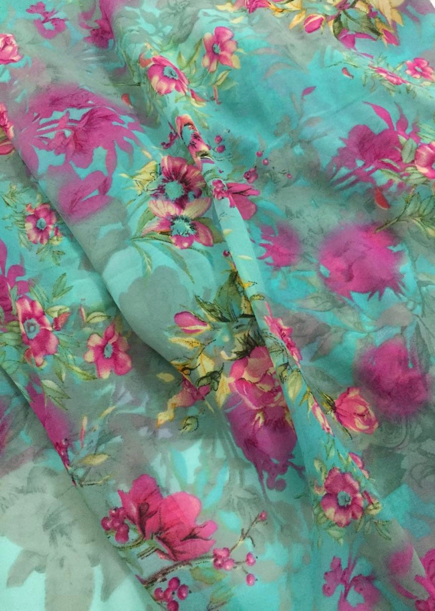 Printed georgette fabric