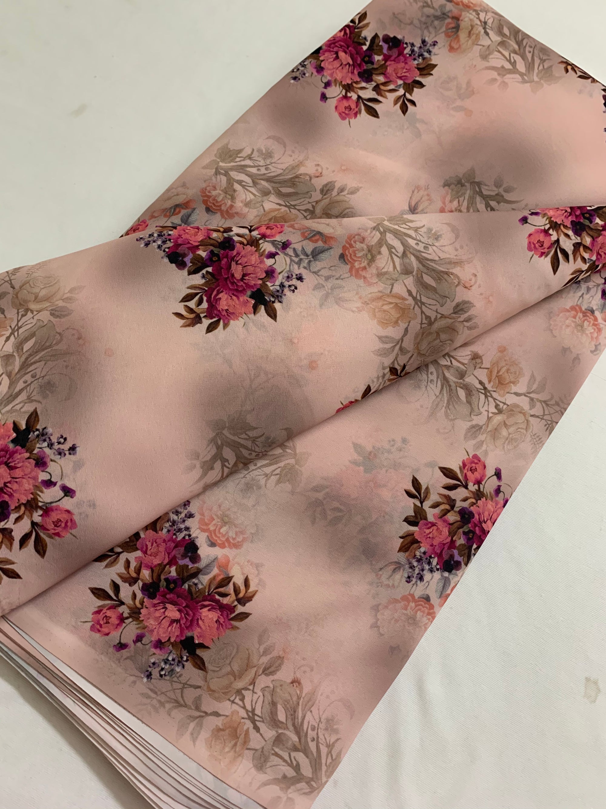 Digital floral Printed georgette fabric