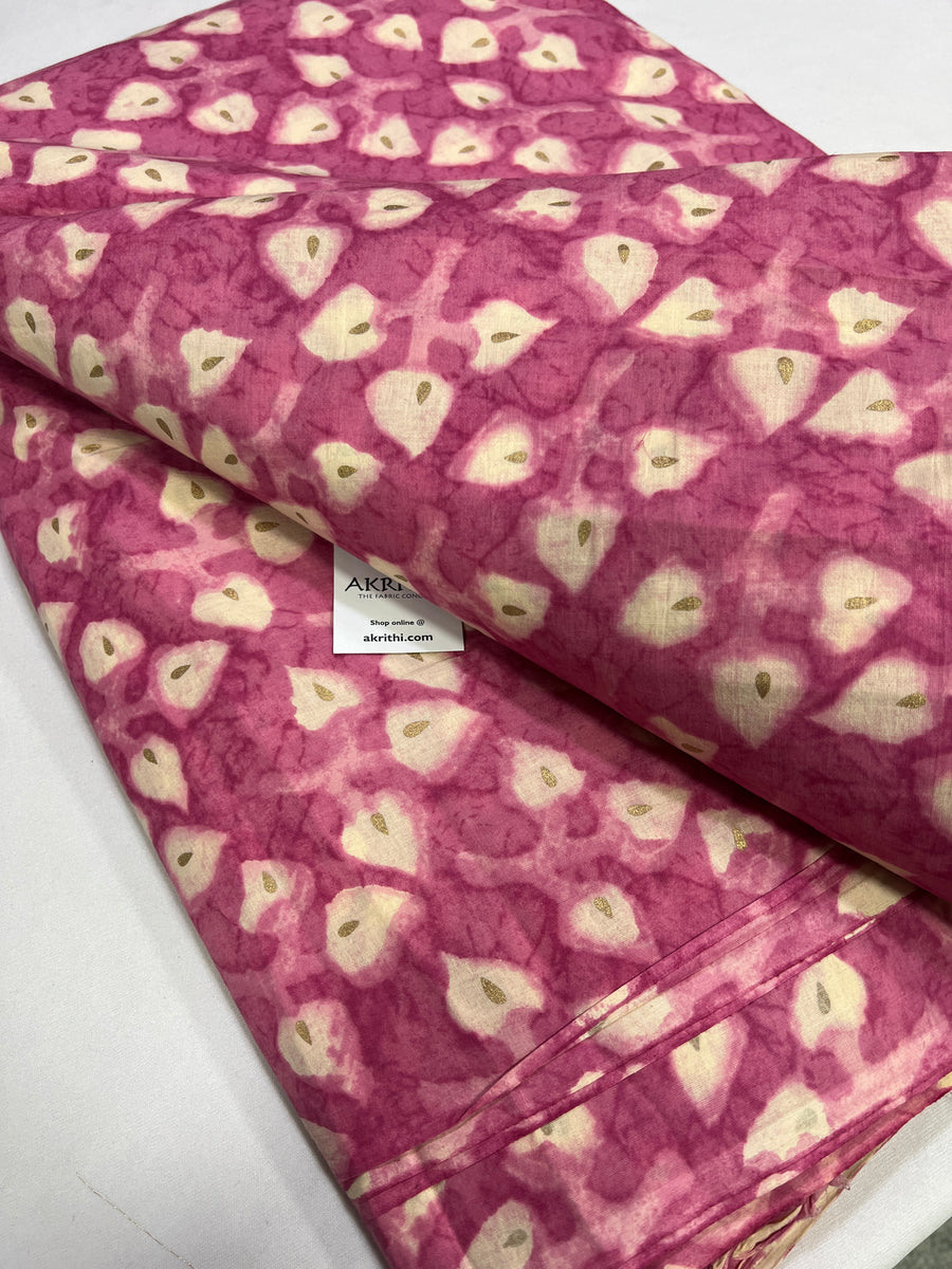 Printed pure cotton fabric