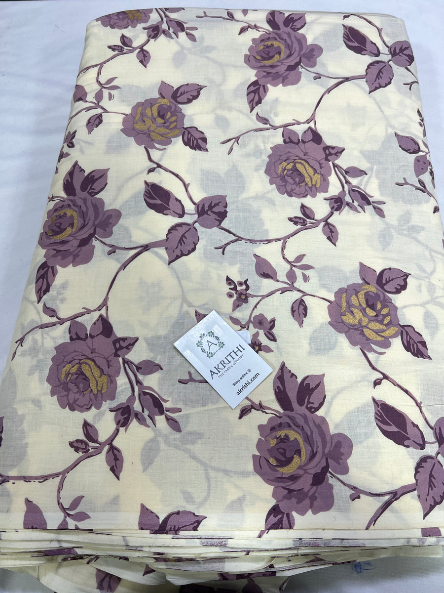 Printed pure cotton fabric